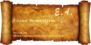 Eszes Armandina névjegykártya
